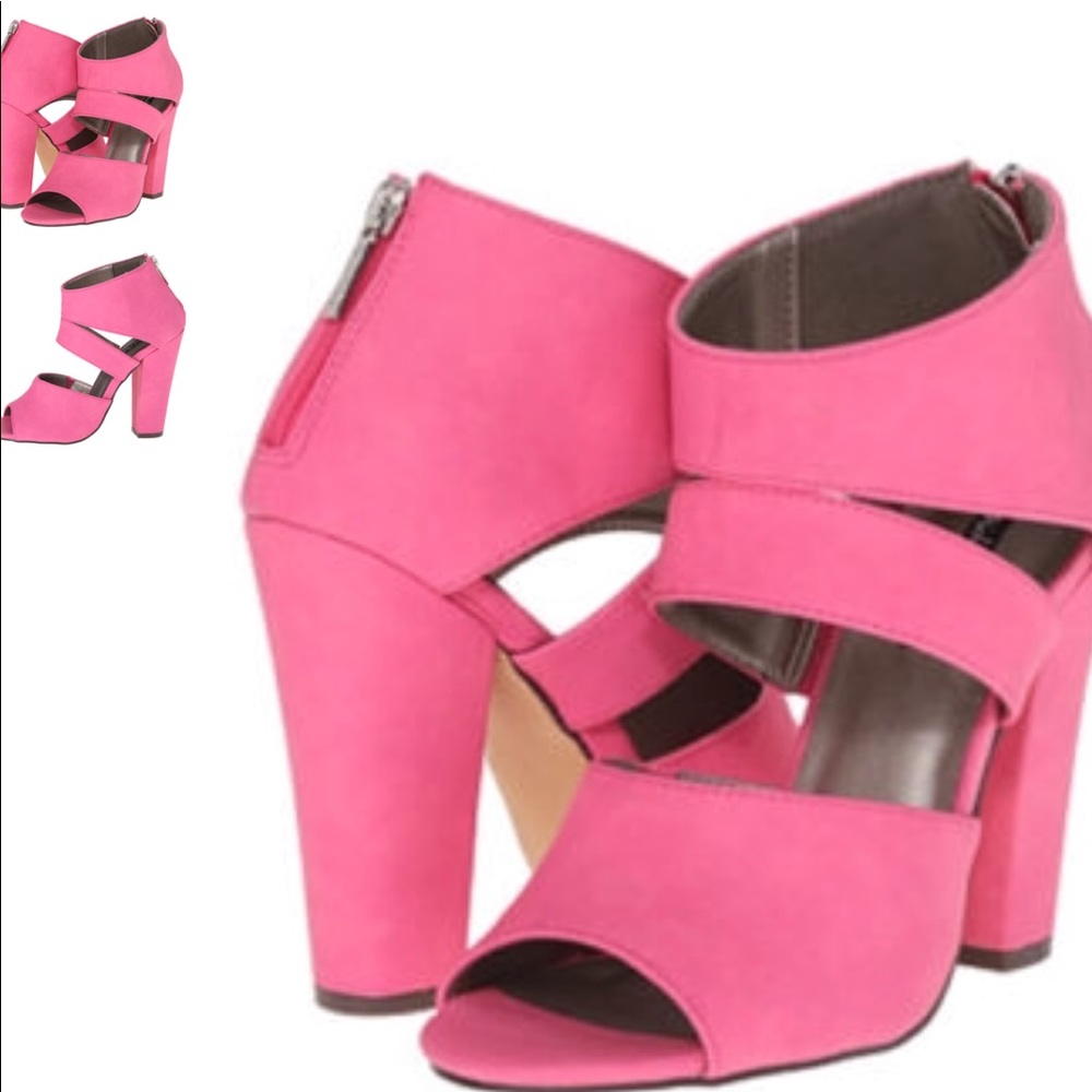 EUC Michael Antonio Jestin pink heels 5.5